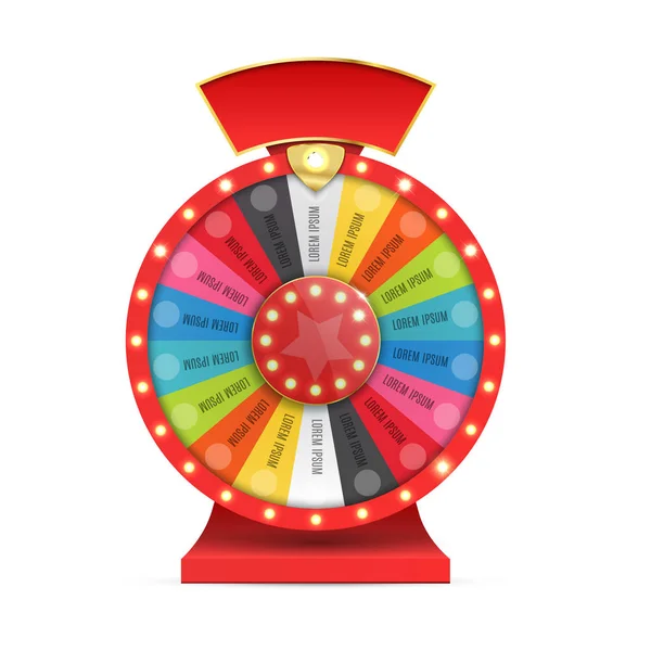 Colorida rueda de suerte o infografía de la fortuna. Vector — Archivo Imágenes Vectoriales