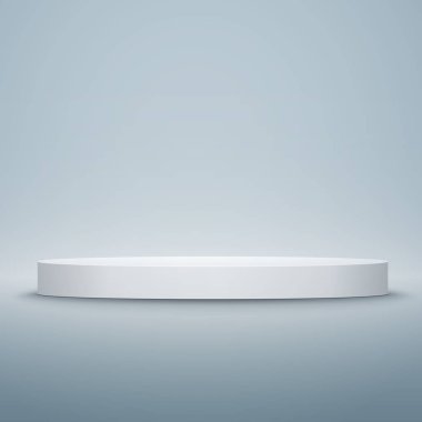 Yuvarlak Sahne Podyum izole. Vektör çizim.