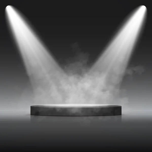 Scène de podium de scène festive illuminée pour la cérémonie de remise des prix. Vecteur — Image vectorielle