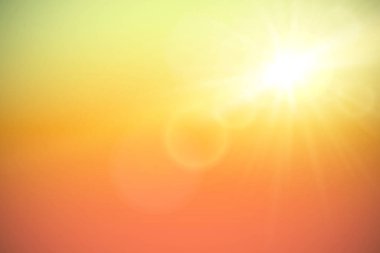 Mercek parlaması, güneş illüstrasyon vektör.