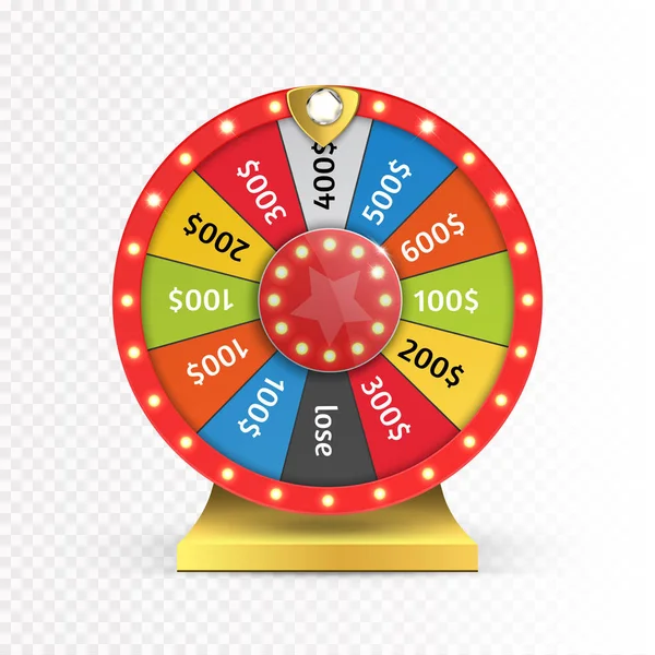Roda colorida de sorte ou infográfico da fortuna. Vetor — Vetor de Stock