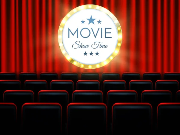 Movie cinema premiere poster design. Vector banner — Stock Vector