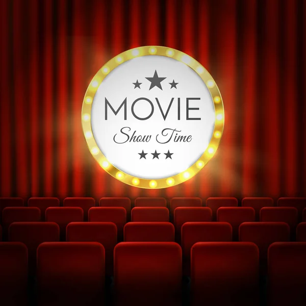 Mozi film premiere poszter design. Vector-banner — Stock Vector