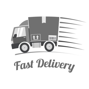 Kamyon hareket satırları ile hızlı, vektör