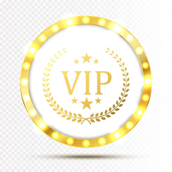 Invitation Vip avec badge doré, vecteur — Image vectorielle