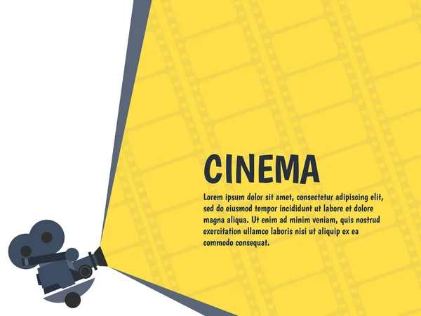 Filmfestival-Plakat oder Flyer-Vorlage für Ihren Entwurf. Vektor — Stockvektor