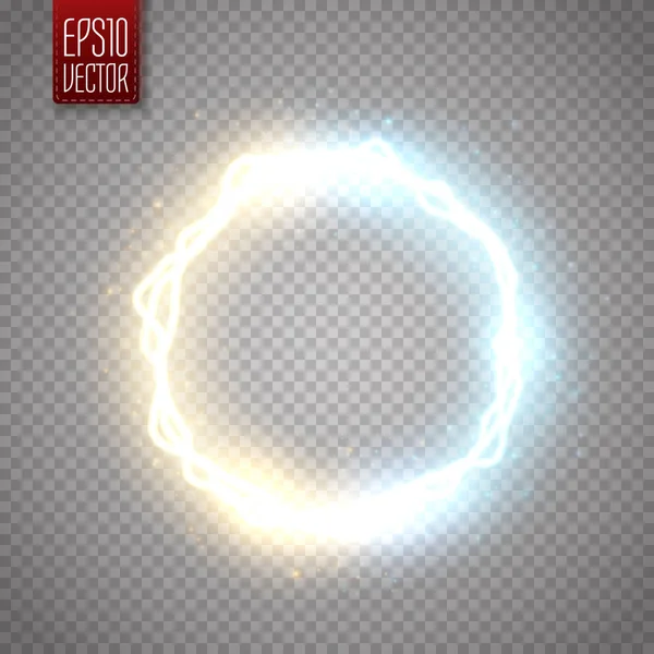 Kare izole elektrik deşarj etkisi ile kızdırma. Vektör çizim