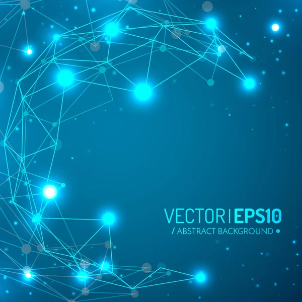 3D-s geometriai vector háttér az ipari vagy tudományos előadás. — Stock Vector