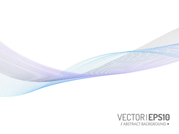 Abstract vector achtergrond, blauwe transparante golvende lijnen voor brochure, website. — Stockvector