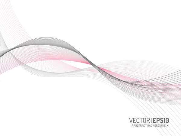 Latar belakang vektor abstrak, garis gelombang transparan biru untuk brosur, situs web . - Stok Vektor
