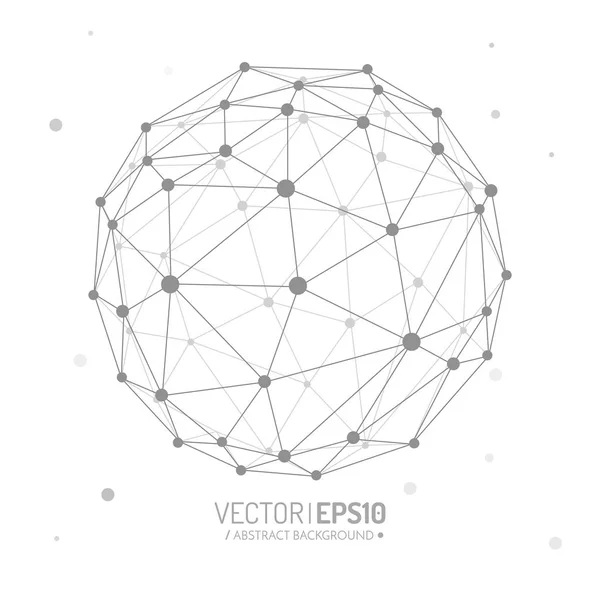 Földgömb és vonalakat és pontokat. Kapcsolat koncepcióterv. — Stock Vector