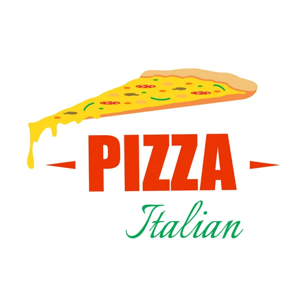 Italiaanse Pizza ontwerp achtergrond. Vector achtergrond. Restaurant café menu, sjabloon — Stockvector