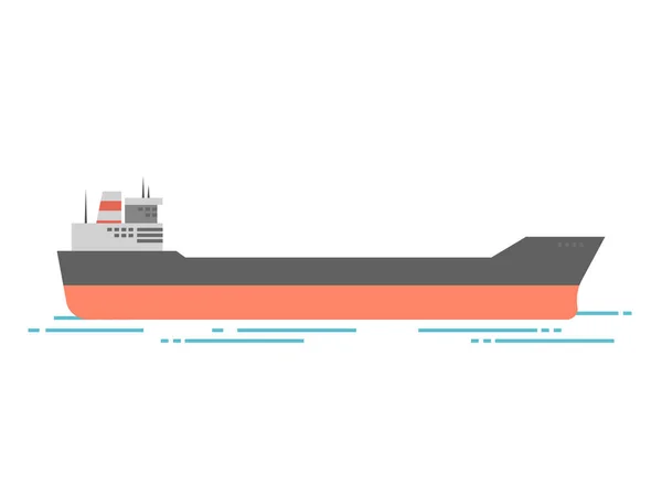 Conteneur cargo dans l'icône de l'océan. Vecteur — Image vectorielle