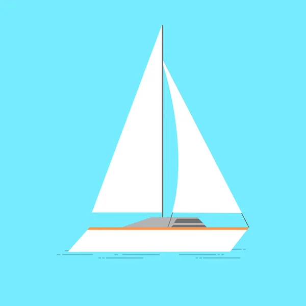 Sailing ship vector illustration isolated on transparent background. — Stock Vector