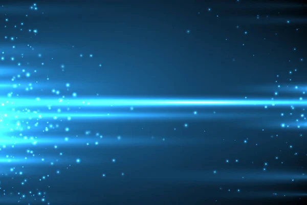 Leuchten Licht Bewegungsvektor abstrakt blauer Hintergrund. — Stockvektor