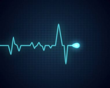 Nabız grafik. Tıbbi geçmişi ile kalp kardiyogram. Vektör arka plan.