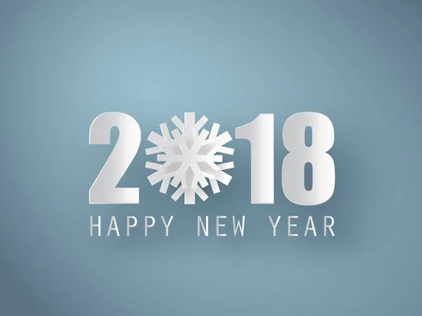 Bonne année 2018 fond. Carte de vœux vectorielle . — Image vectorielle