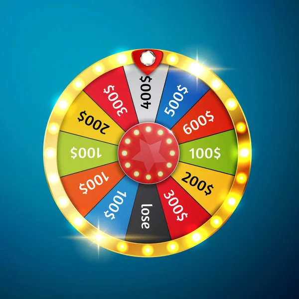 Colorful wheel of luck or fortune infographic. Vector illustration. — Stock Vector