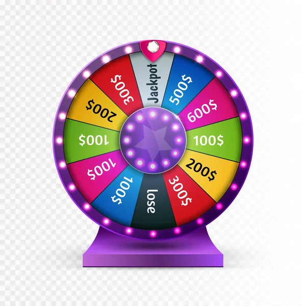 Roda colorida de sorte ou infográfico da fortuna. Vetor — Vetor de Stock
