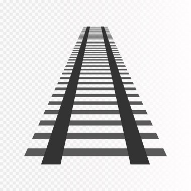 Vektör raylar. Demiryolları beyaz arka plan üzerinde. Demiryolu