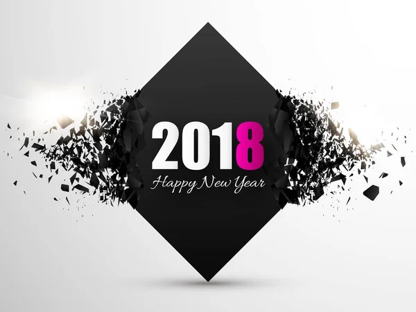 Bonne année 2018 Résumé Contexte. Bannière avec effet d'explosion . — Image vectorielle