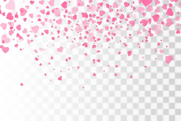 Corazones confeti aislado. Plantilla vectorial Valentines . — Vector de stock
