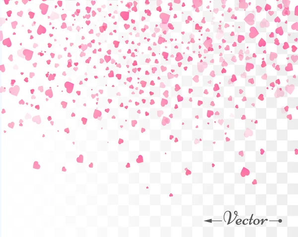 Corazones confeti aislado. Plantilla vectorial Valentines . — Archivo Imágenes Vectoriales