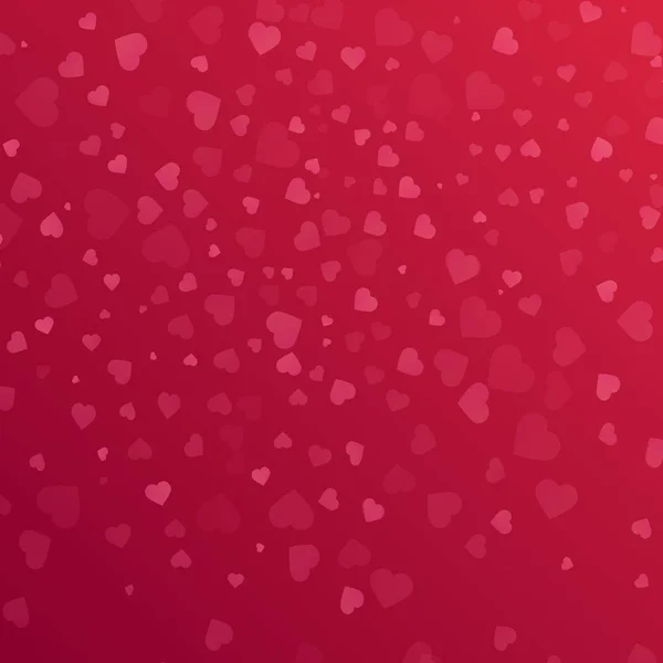 Сердца конфетти на красном фоне. Векторная иллюстрация — стоковый вектор