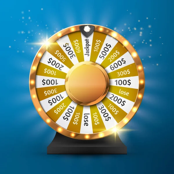 Fortuin wiel vector achtergrond. Online casino-concept. Gelukkige roulette vector — Stockvector