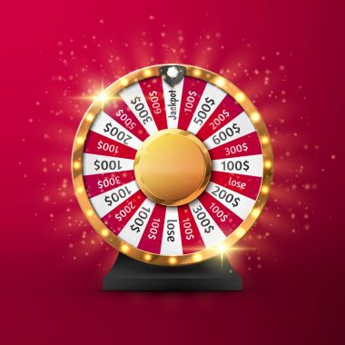 Servet tekerlek vektör arka plan. Online casino kavramı. Şanslı rulet vektör