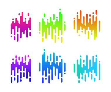 Soyut renkli gradyan tasarımlarınız için imzalar. Hız Icons set.