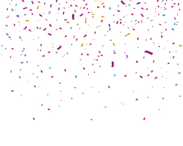 Kleurrijke heldere confetti geïsoleerd op transparante achtergrond. Vectorillustratie — Stockvector