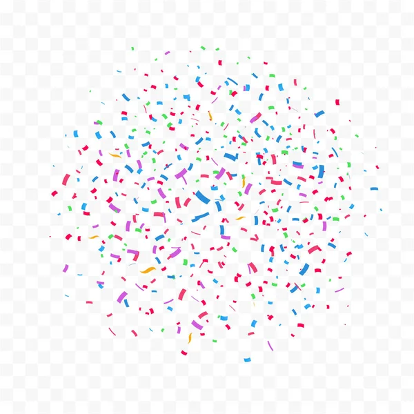 Confettis lumineux coloré isolé sur fond transparent. Illustration vectorielle — Image vectorielle