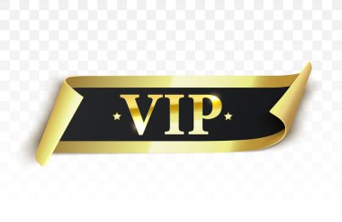 Vip etiketi. Vektör siyah bayrağı