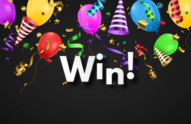 Konfetili kazanan arkaplan 