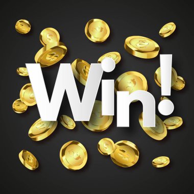 Altın paralarla kazanan arkaplan