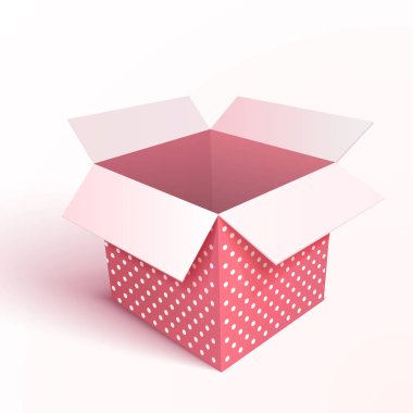 Açık hediye kutusu izole