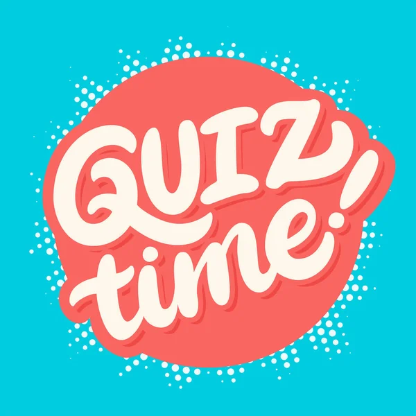 Quiz Time Banner with Colorful Confetti. Stock Vector