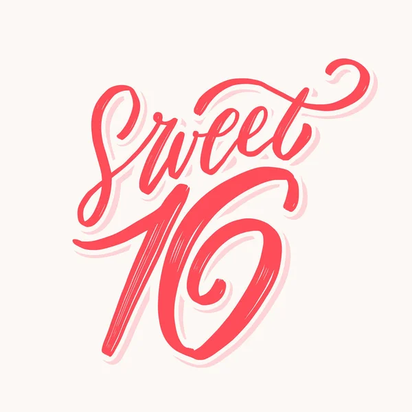 Sweet 16. Hand belettering — Stockvector