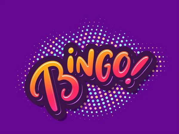 Bingo. Lettrage vectoriel . — Image vectorielle