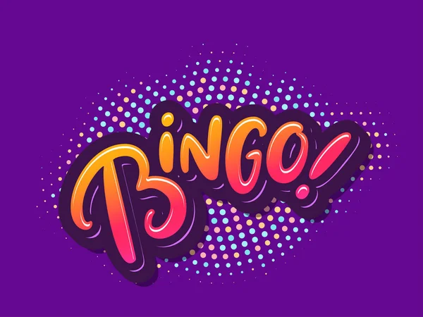 Bingo. Vector belettering. — Stockvector