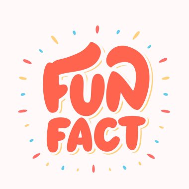 Fun gerçek. Vektör yazı.