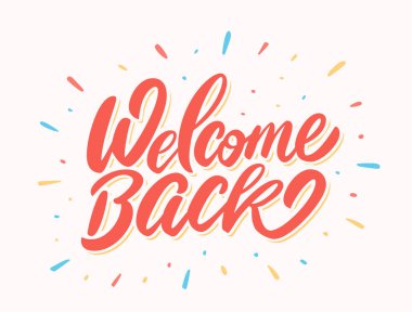 Welcome back banner. clipart