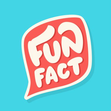 Fun gerçek. Vektör yazı.