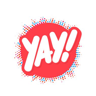 Yaşa! Vektör harf pankartı.