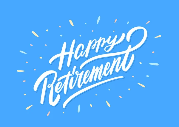 Щасливі банер виходу на пенсію . — стоковий вектор