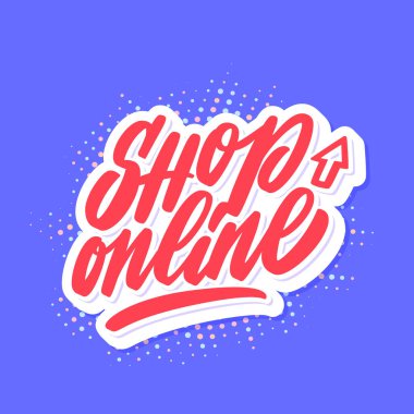 İnternetten alışveriş. Vektör pankartı.