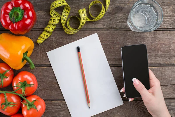 oncept diyet planı sebze üstten görünüm kadar alay ile zayıflama,