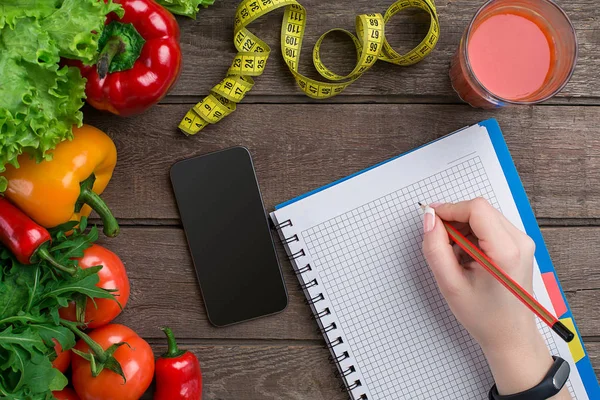 oncept diyet planı sebze üstten görünüm kadar alay ile zayıflama,