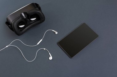 Sanal gerçeklik kulaklık. Üstten Görünüm